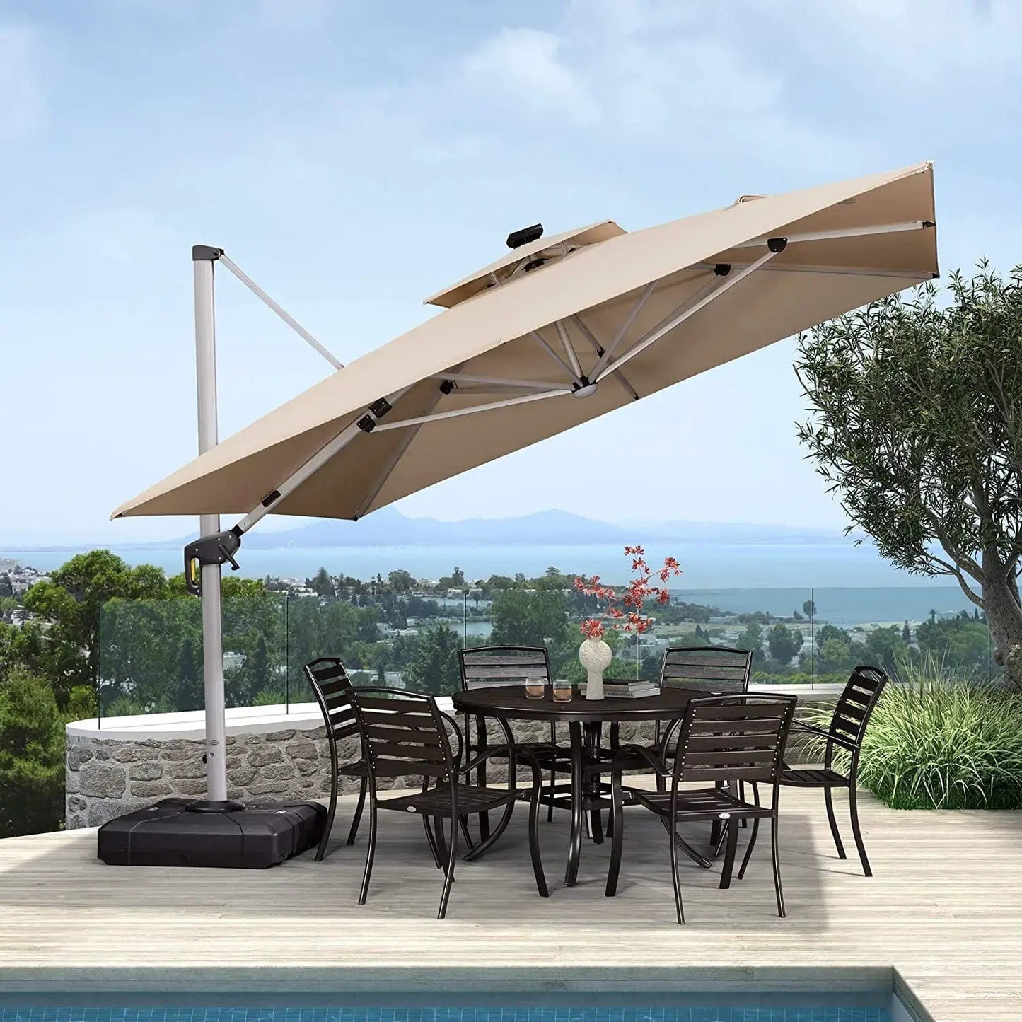☀️SunLite™ Solar Umbrella with LED Lights