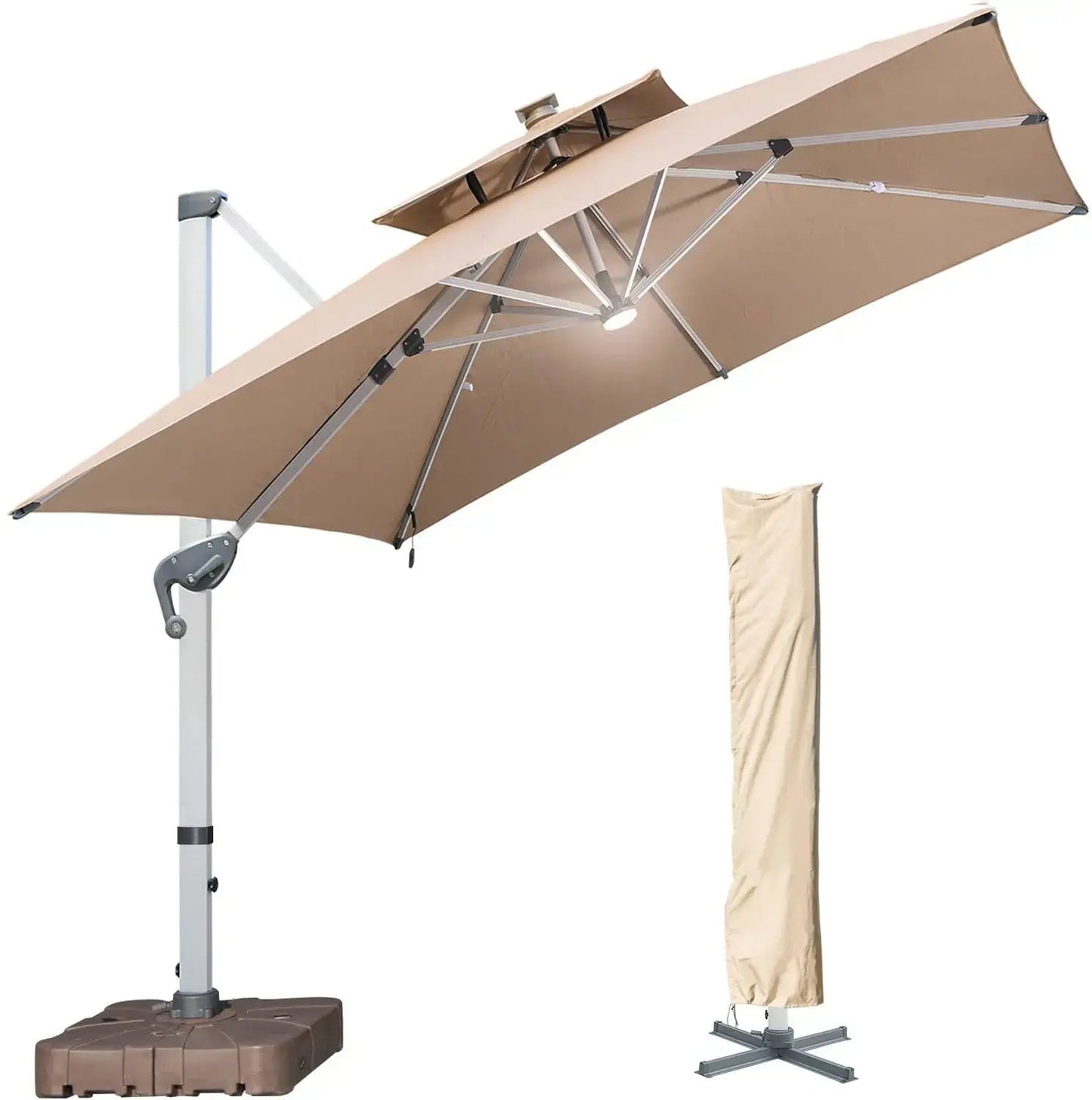☀️SunLite™ Solar Umbrella with LED Lights