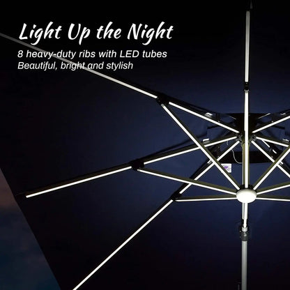 ☀️SunLite™ Solar Umbrella with LED Lights
